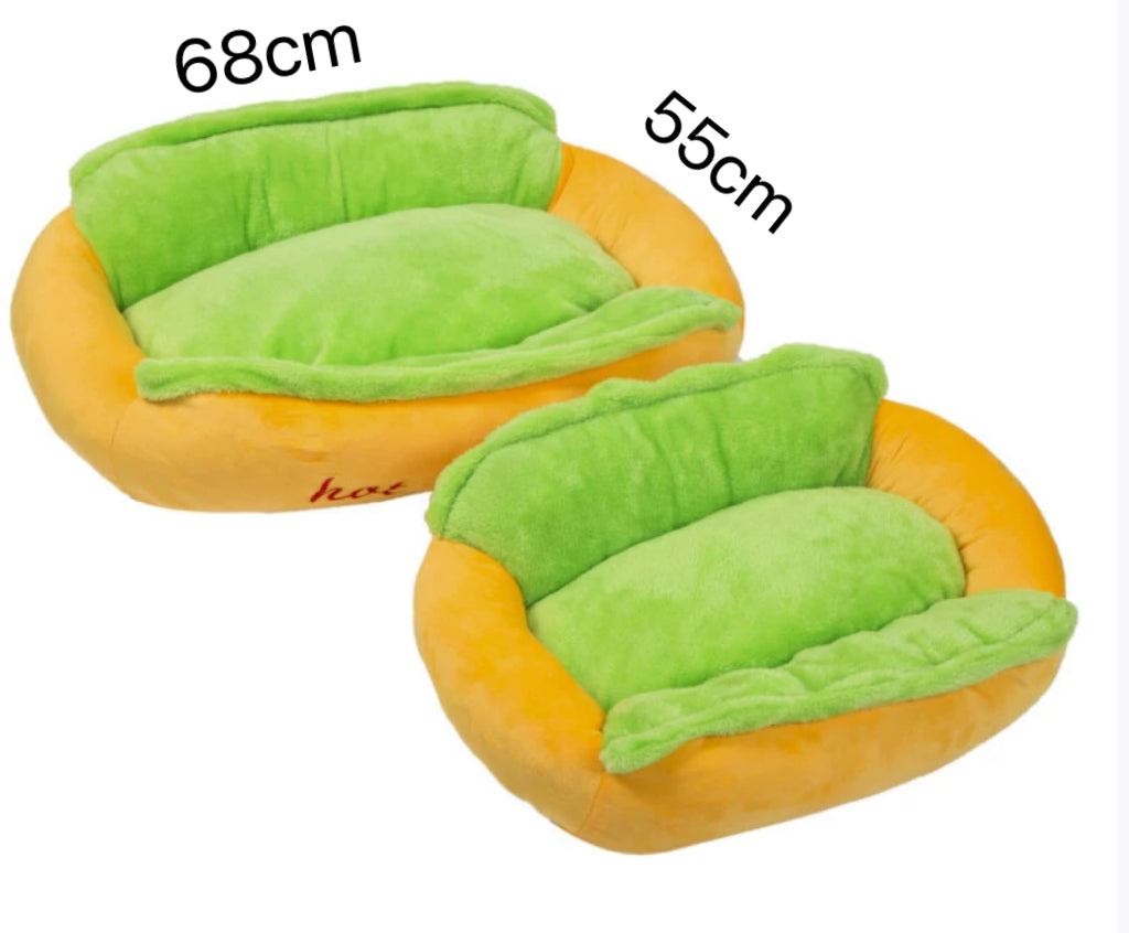 🐶🌭 Hot Dog Pet Bed – Ultra-Soft & Adorably Cozy Design