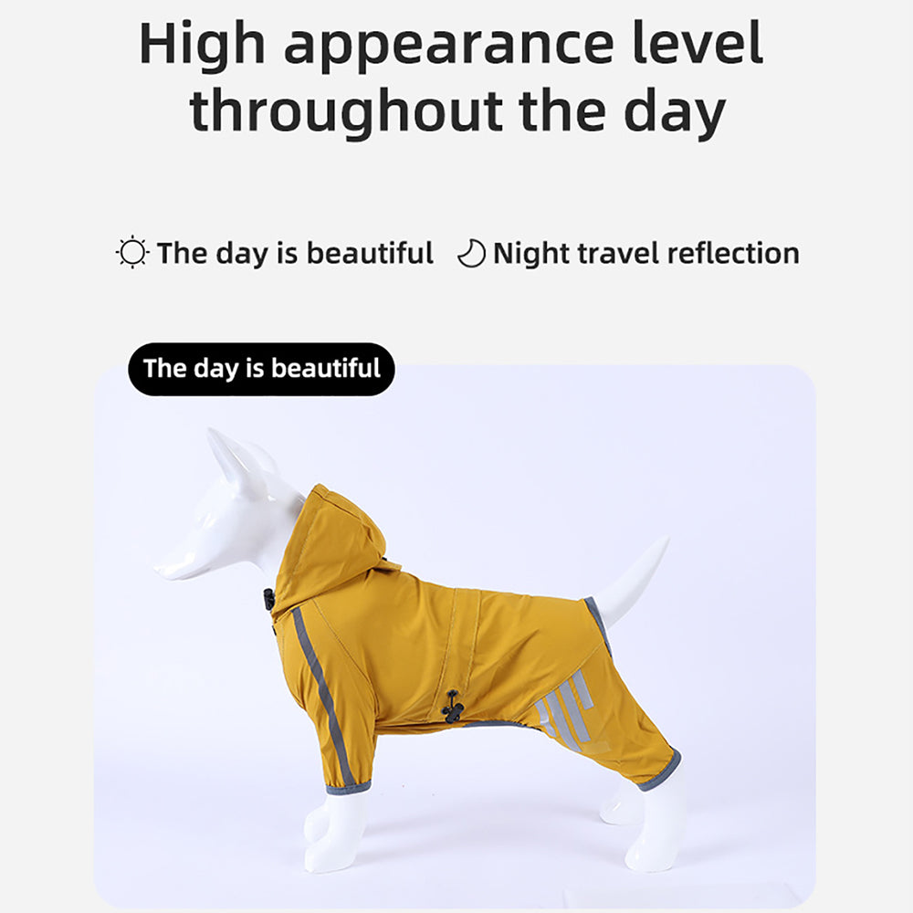 【Performance Aesthetics】 All-In-One Reflective Pet Raincoat — Turn Rainy Walks Into a Breeze!