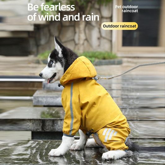 【Performance Aesthetics】 All-In-One Reflective Pet Raincoat — Turn Rainy Walks Into a Breeze!