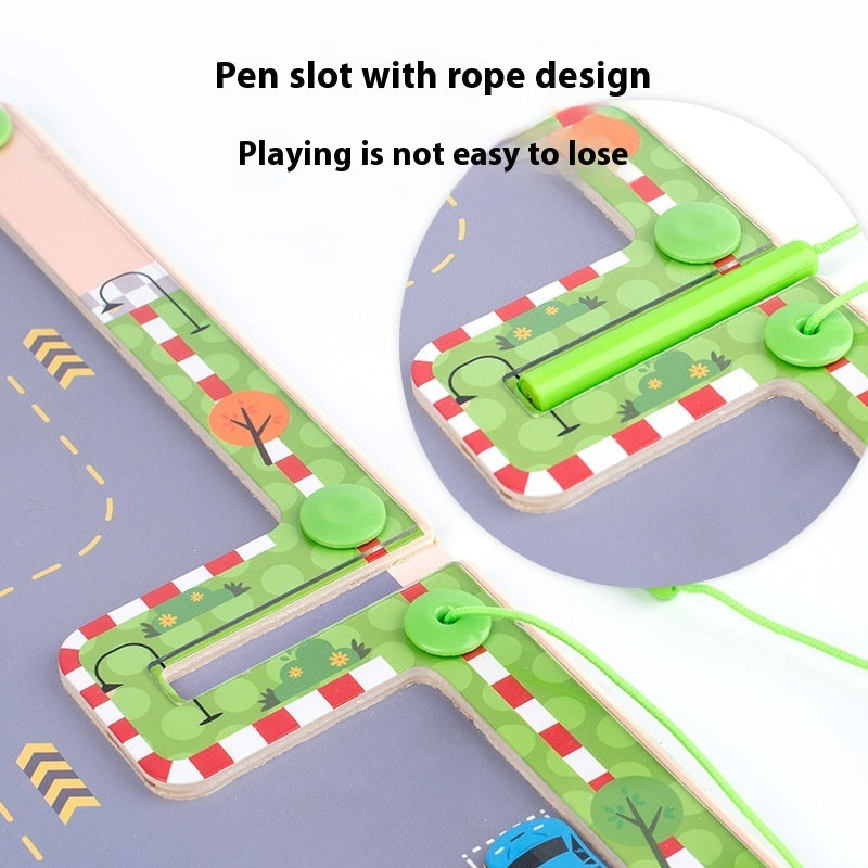 【Alphabet Raceway】2-in-1 Magnetic Letter Matching Maze